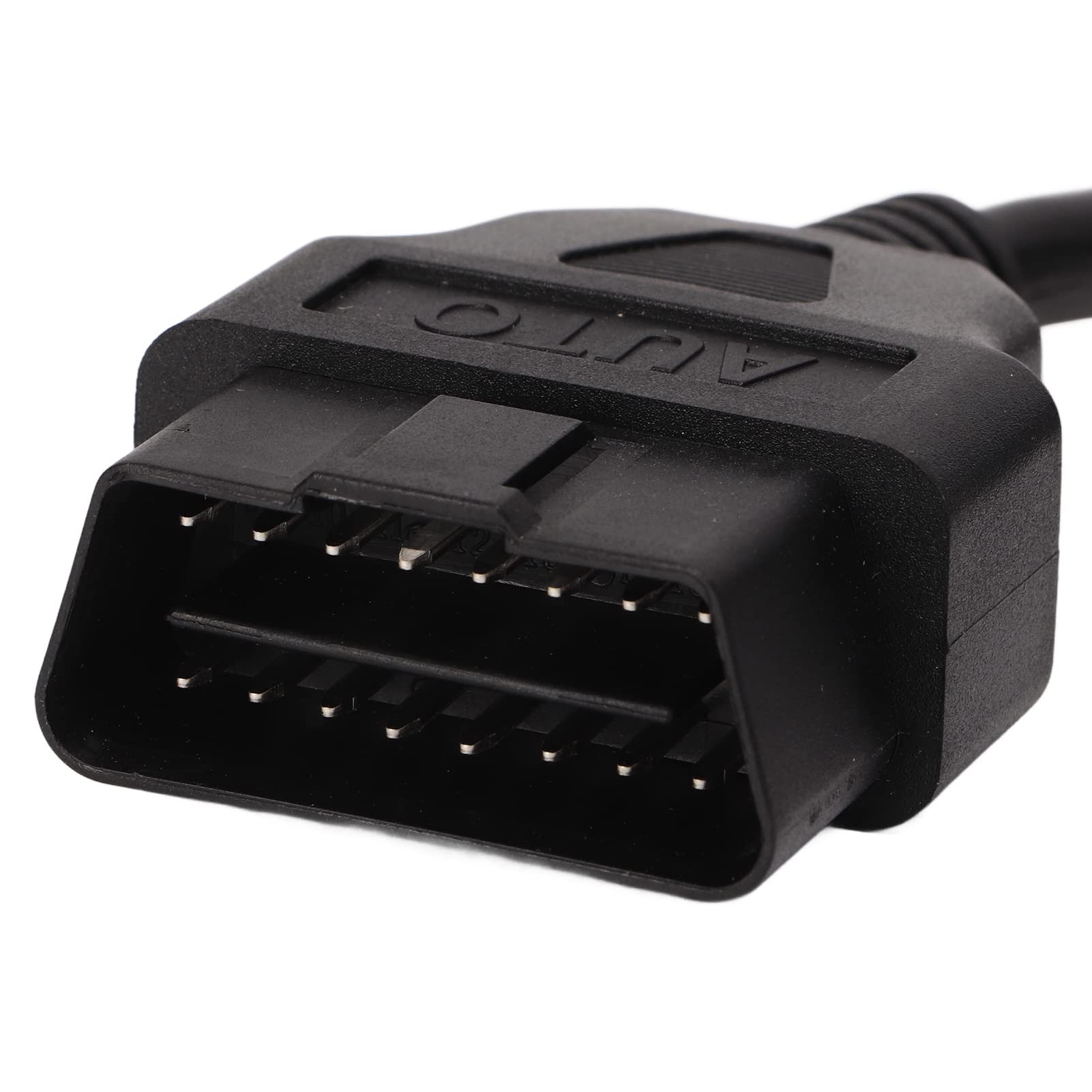 Qiilu 16-poliger OBD2-Breakout-Box OBDII-Protokolldetektor Schnelle Erkennung und einfacher Zugriff auf Überwachungssignale Diagnoseprotokolldetektor OBDII-Schnittstelle für Fahrzeuge