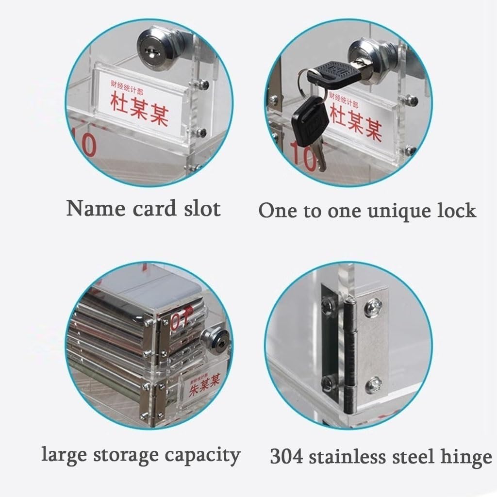 Acrylic Phone Storage Locker Box – 6-80 Slots, Wall-Mounted Lockable Mobile Phone Lockbox for Classroom, Office, Exam Security & Organization (50 Units)