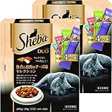 シーバ (Sheba) キャットフード デュオ 魚介とお肉のチーズ味セレクション 成猫用 240g×2個 (まとめ買い)