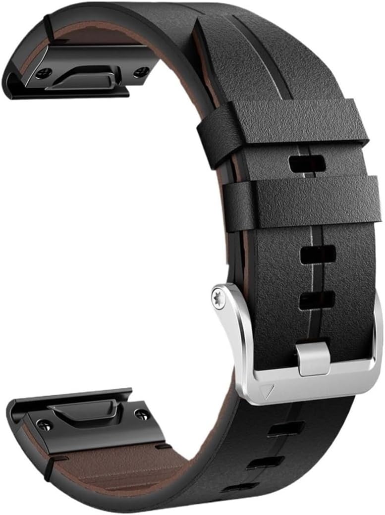 Pasek z prawdziwej skóry 22 mm do zegarka Garmin Fenix 6/6 Pro/5/7 do Fenix ​​7X/6X Pro/6X/5X/5X Plus