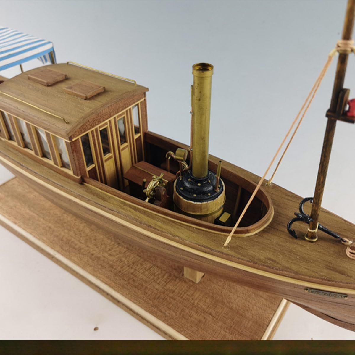 Schiff 3D Holzpuzzle Erwachsene, 1/26 Dampfschiff 3D Holz Modell Bausatz, 3D Holzpuzzle Segelschiff Steampunk Schiff 3D Puzzle Holz, Handwerk Spielzeug Geschenk -KIT