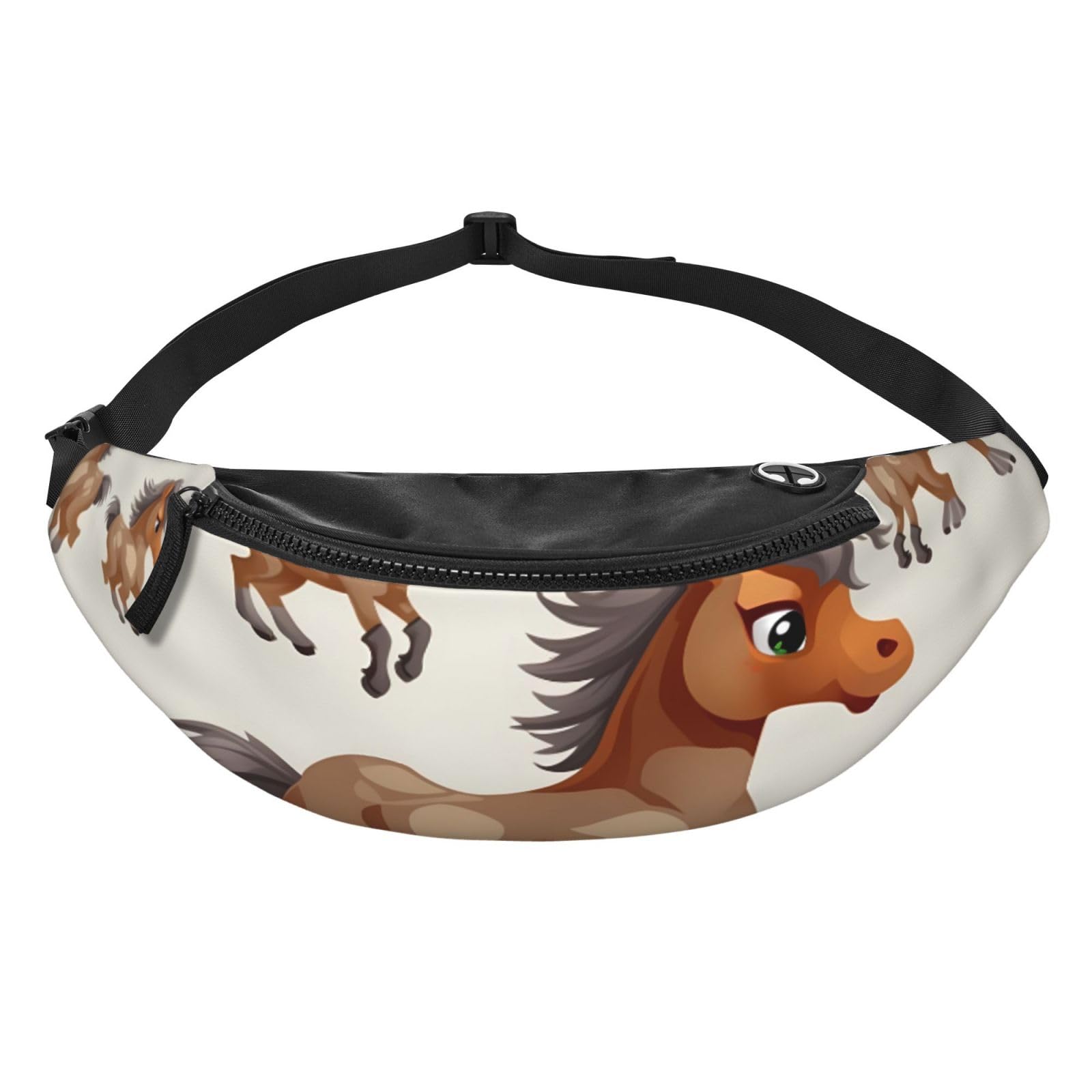 Cute Horse Fanny Pack for Men Women Fashion Running Waist Packs Waterproof Crossbody Bags Everywhere Belt Bag with Adjustable Strap Sports Hip Pack for Travel Wallet