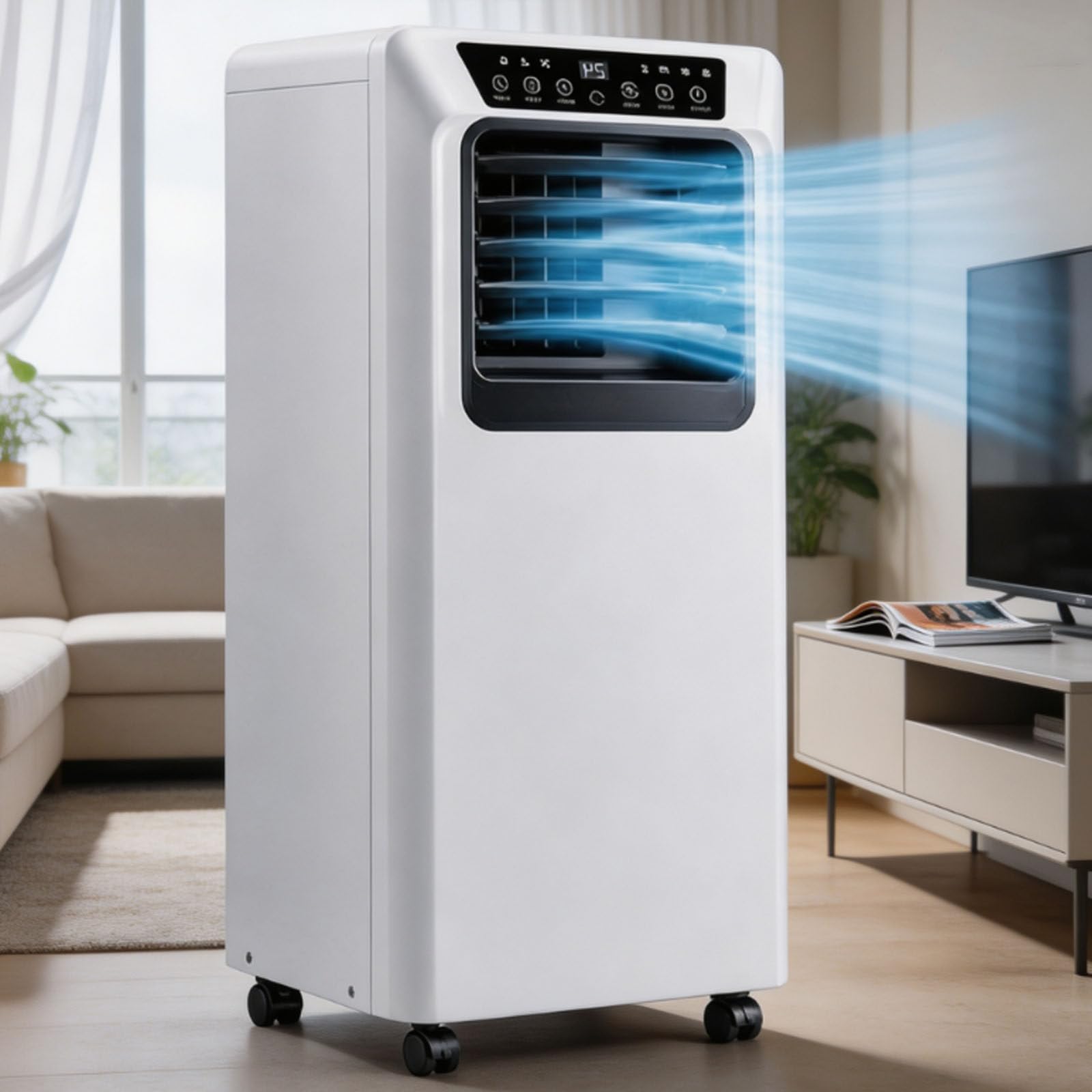Smafoseedding Multicolor 2026 Portable Air Conditioner, Mobile Air Conditioner For Caravan & Camping, Portable Air Cooler With Dual-Turbine Rapid Cooling, Dehumidifier, 120° Oscillation, Remote 7000Btu