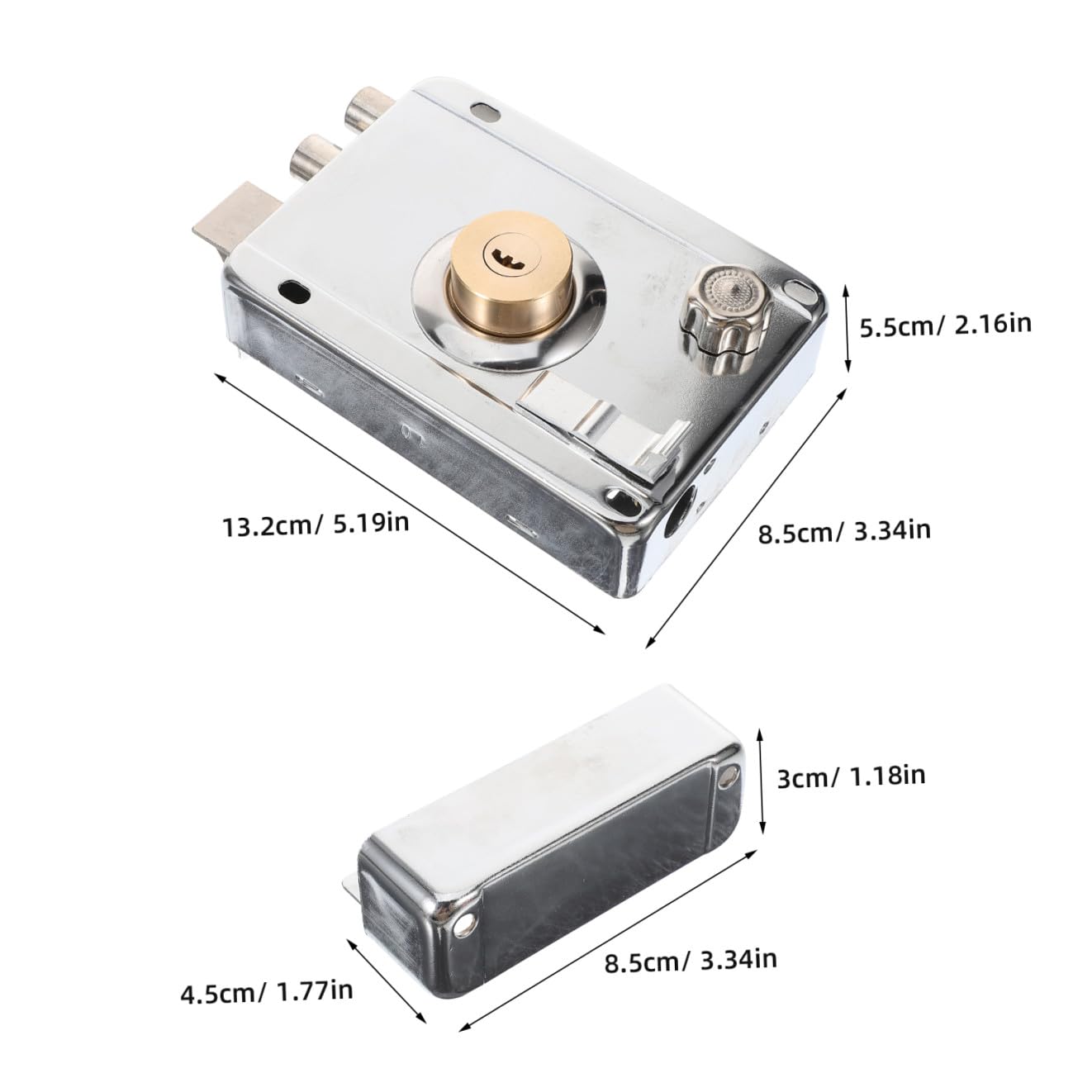 Artibetter 1set Serratura Per Porta Inossidabile Con Chiusura Catenaccio Sicurezza Antifurto Per Porte Da Camera Design e Apertura Resistente e Pratica Per La Tua Casa
