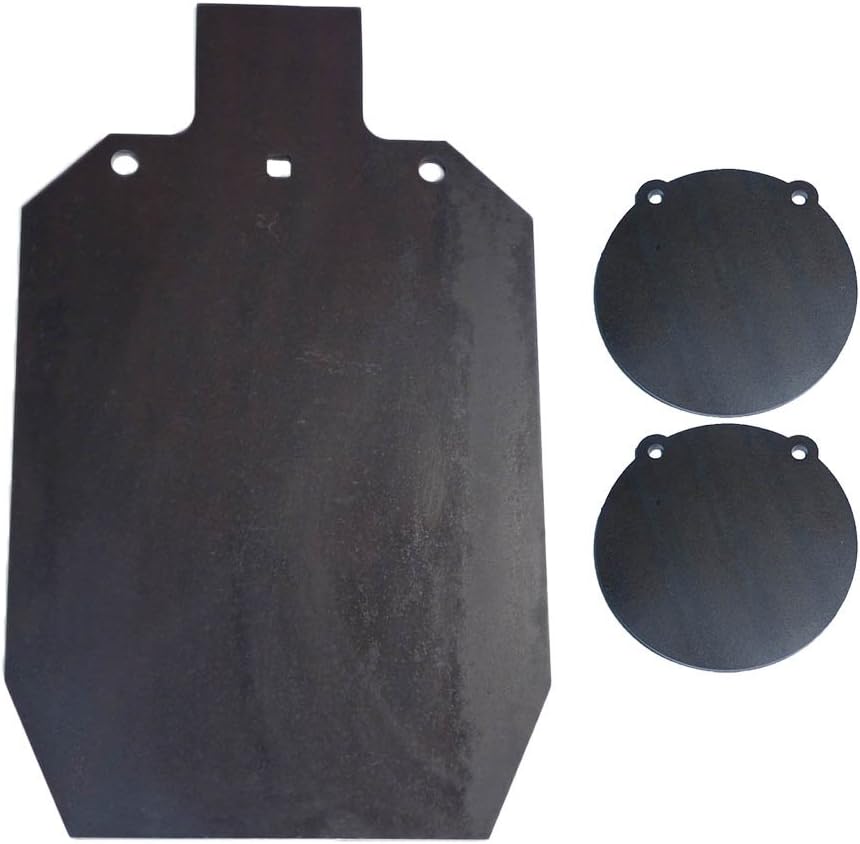 Tactical Scorpion Gear tsg-gg1220+2-8 AR500 12" x 20" IDPA 3/8" and 2 8" Steel Shooting Target Gong Laser Cut