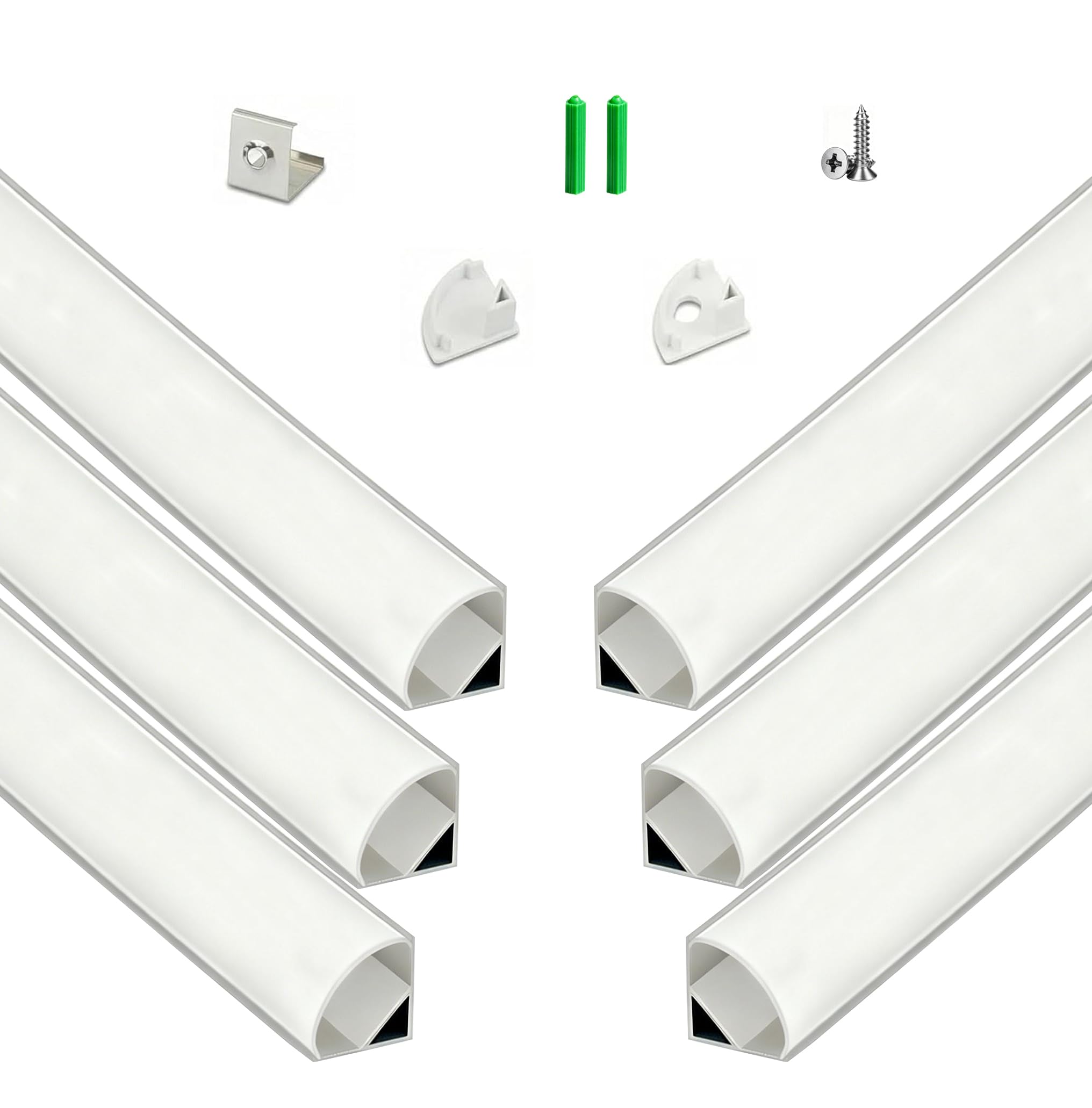 LED Strip Channel - 3.28ft Aluminum Profile (6 Pack) -12
