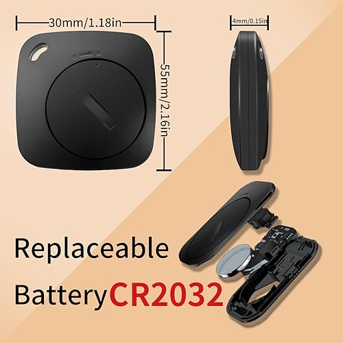 Miniatura 5 de Buscador de llaves Bluetooth rastreador de artículos funciona con Apple Find My IP67 impermeable, protección de privacidad, modo perdido,