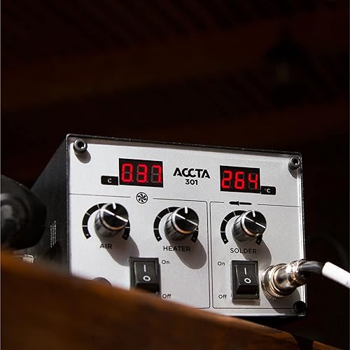 Miniatura 9 de Kit de estación de soldador de retrabajo de aire caliente, estación de soldadura 2 en 1 con pistola de calor 110 V 450 W, estación de pistola de