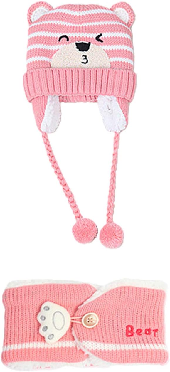 QiancArolBD Cute Cartoon Bear Hats for Winter,Baby Warm