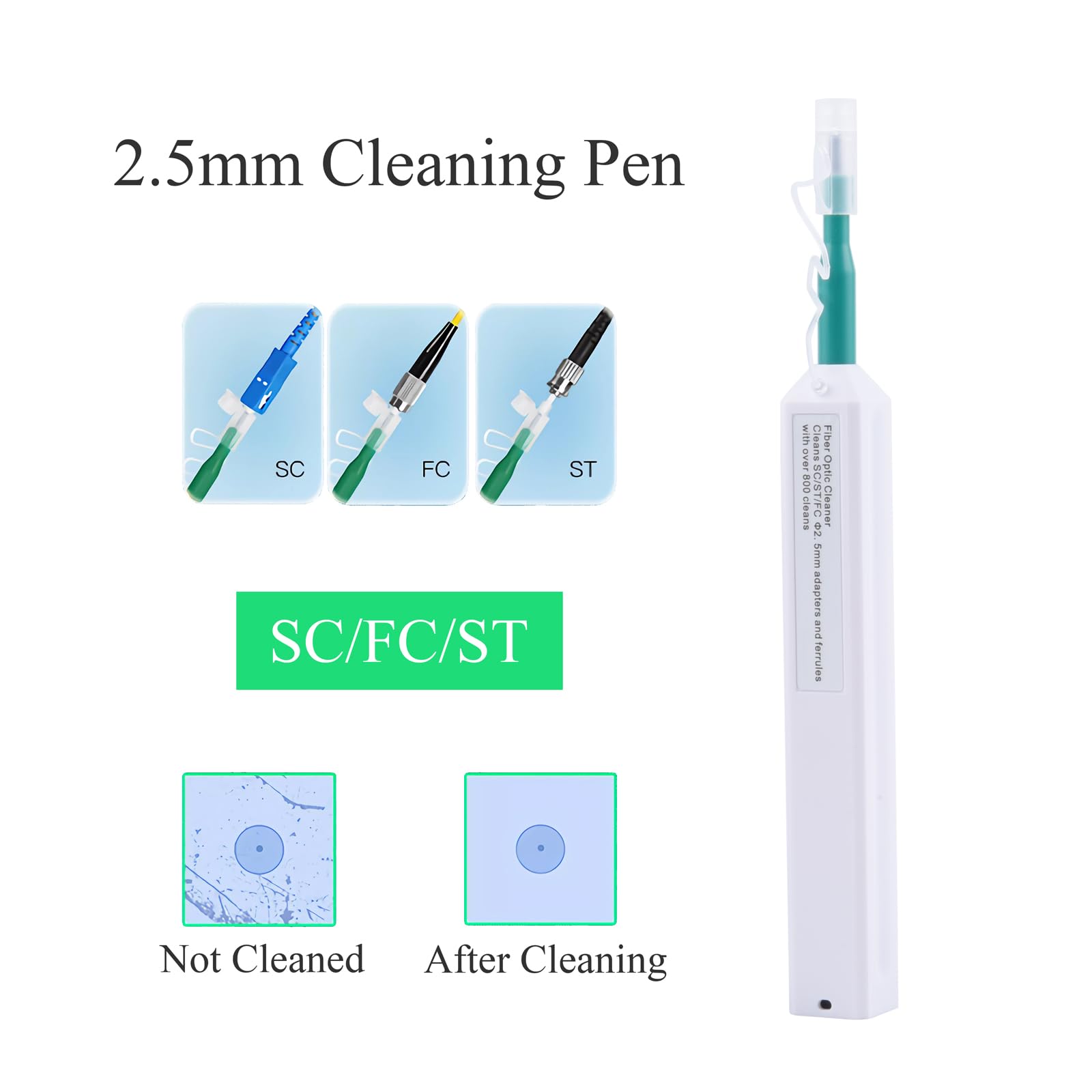 Glasfaser Werkzeug mit Visual Fault Locator 30KM 30mW, Glasfaser Adapter FC-Stecker auf LC-Buchse-Adapter APC/SC UPC/ST FC SC LC,Glasfaser-Reiniger und Patchkabel VFL-Tester Kit