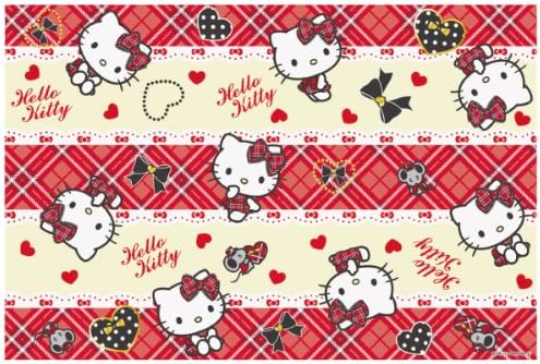 Hello Kitty Plaid Leisure Sheet Picnic Mat Beach Mat Table Linen VS1 (Japanese Import) by SMJAITD