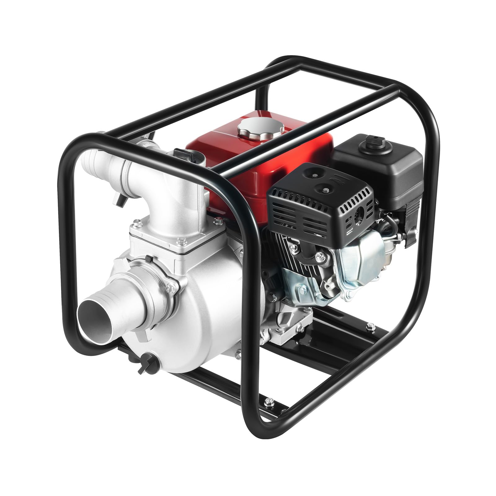 Bomba de agua de gasolina de 4 tiempos, 7,5 CV, bomba de estanque con tubo de agua y refrigeración por aire, bomba de toma de fuerza para extinción, limpieza de suelos y drenaje, 3600 rpm, 212 cc