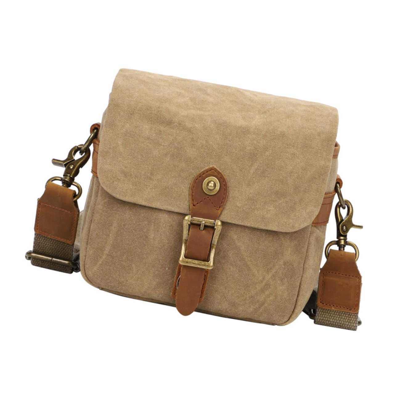 Angoily Borsa Tracolla per Macchina Fotografica in Canvas, Portatile, Tracolla Regolabile e Anti-vibrazione, per Trasporto Quotidiano