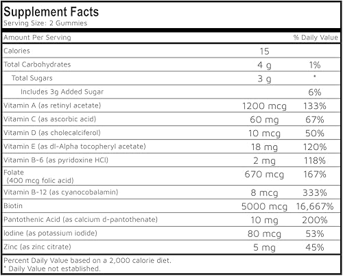 Miniatura 2 de Beard Organics Gomitas de apoyo al crecimiento  Biotina 10,000 mcg, OptiMSM patentado, vitamina E  Suplemento para el crecimiento de la barba para