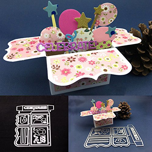 Gemini_mall Box DIY Embossing Cutting Dies Birthday Festival Greeting Card Art Decor