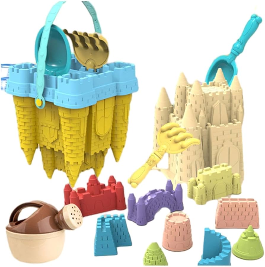 Amazon.co.jp: 14点セットのビーチトイ、バケツ・型・シャベル・くまで