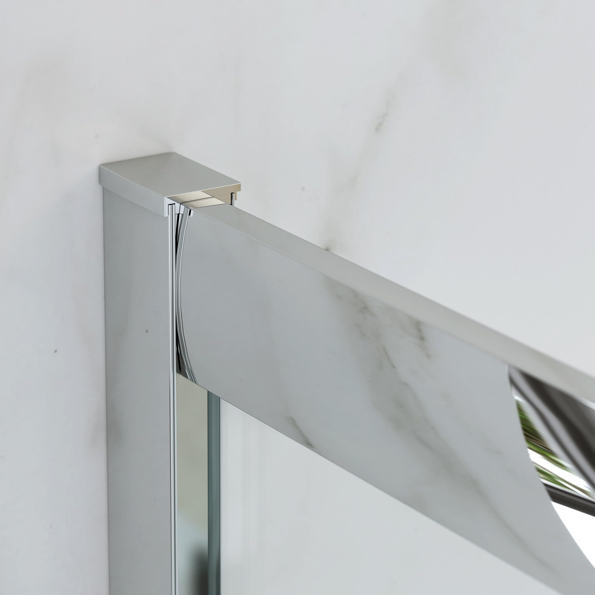 Box Doccia Angolare 80x100xh185 - Cabina Doccia Scorrevole in Cristallo Temperato 6mm Trasparente, Profilo Cromato Lucido, Guarnizioni Antigoccia, Chiusura Magnetica e Maniglia ABS - Mod. Kiro