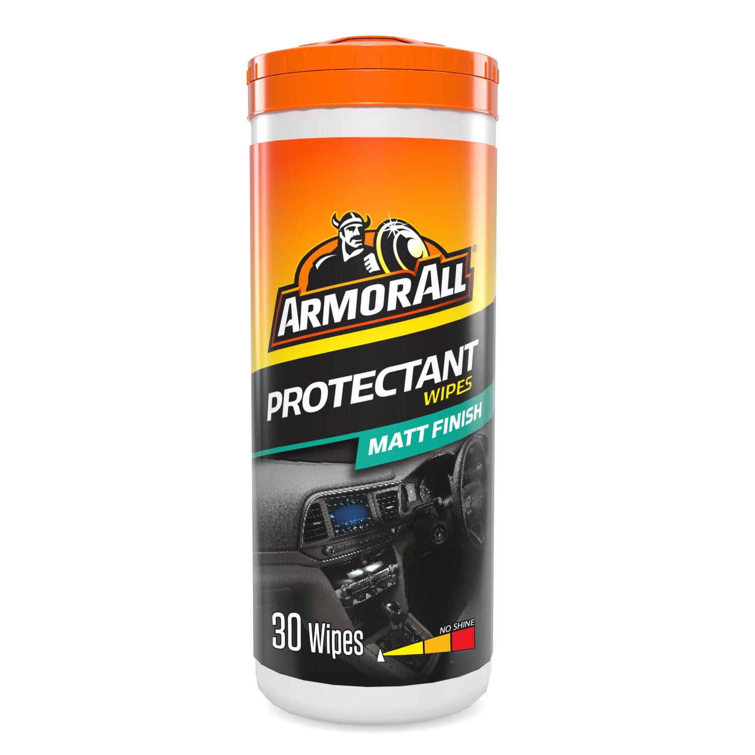 Armor All, 30 Matt Protectant Wipes, Citrus Scent, Suitable for Plastic and Vinyl, Restores your Surfaces Appearance and Keeps them Protected, Ideal For Car Detailing, Freshness Lock, Made in the UK