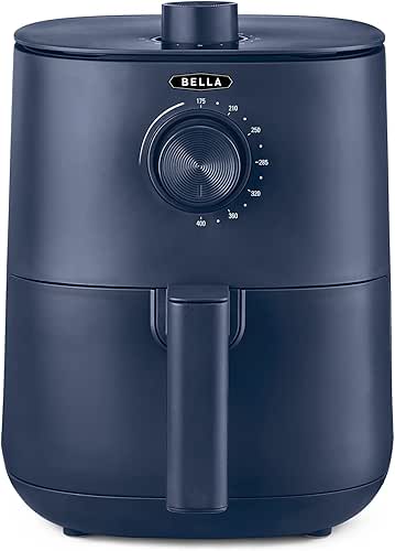 BELLA 2.9QT Manual Air Fryer, No Pre-Heat Needed, No-Oil Frying,