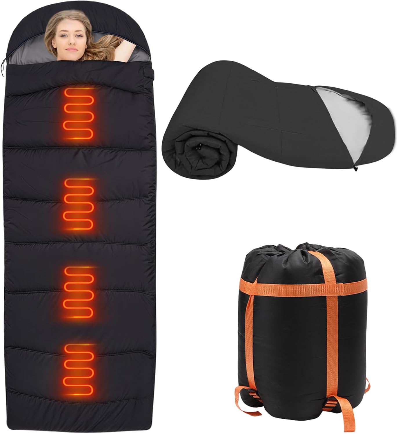 Compact Heated Sleeping Bags for Adults – USB Rechargeable & Waterproof