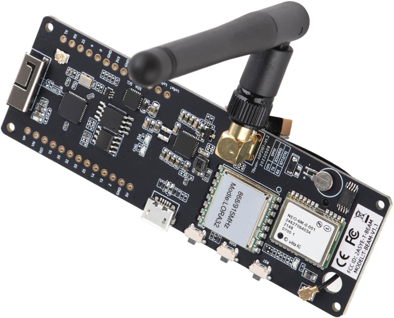 LoRa 915MHz Module, Long Range Battery Powered Internet Access IoT Wireless Kit, Durable PCB Base with Bluetooth for Smart Home Agriculture Industrial Monitoring