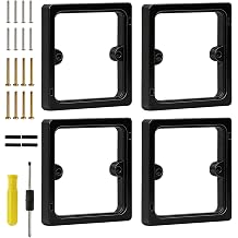 4 Pcs Socket Spacer Black 1-Gang Non-Metallic