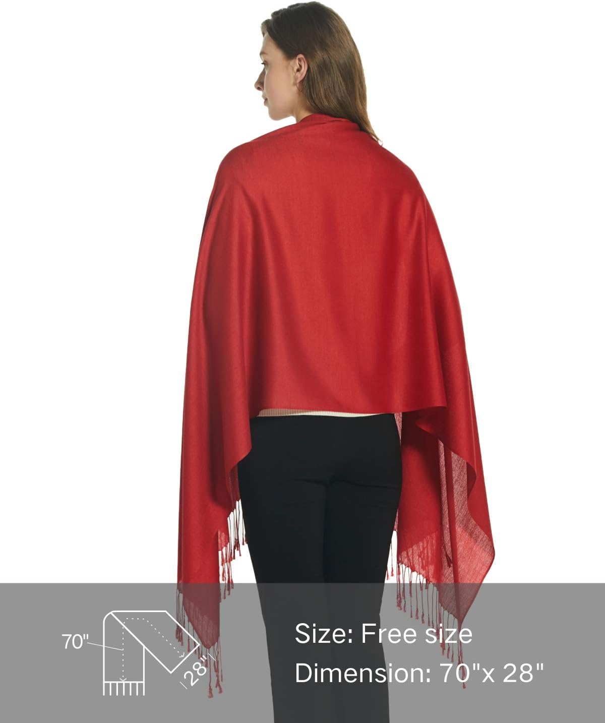 EURKEA Women's Scarf Pashmina Silky Soft Shawls Wraps Stole for Evening, Wedding and Gift - Image 3