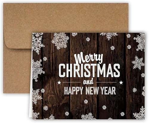 Miniatura 9 de Paper Frenzy Tarjetas navideñas artísticas coloridas para árbol de Navidad con sobres de estraza - Paquete de 25