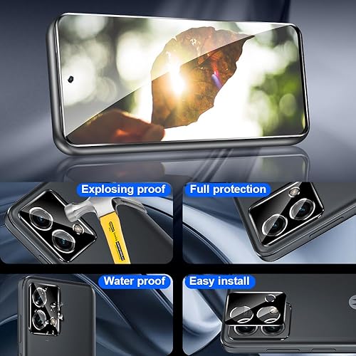 Miniatura 4 de Paquete de 2+2 protectores de pantalla de vidrio templado para Motorola Moto G Stylus 5G 2023 no compatible con modelos 2020-2022 con protector de