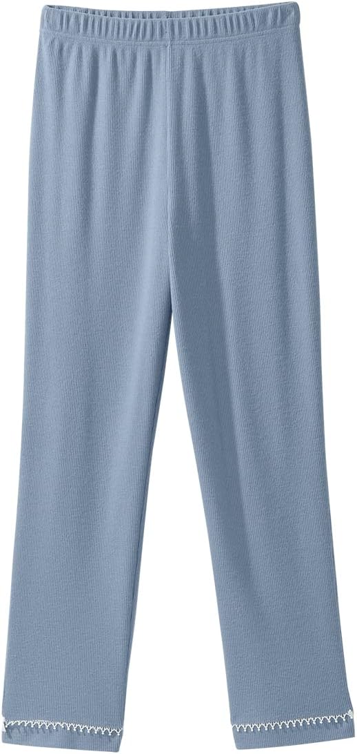 Silvert's Adaptive Clothing & Footwear Women’s Open Back Top & Pull-On Pant Waffle Knit Pajama Set - Image 6