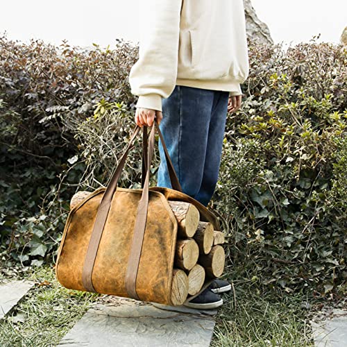 Bolsa de Transporte de Lenha para Lenha, Suporte de Transporte de Lenha Dobrável Portátil de Lona Gr