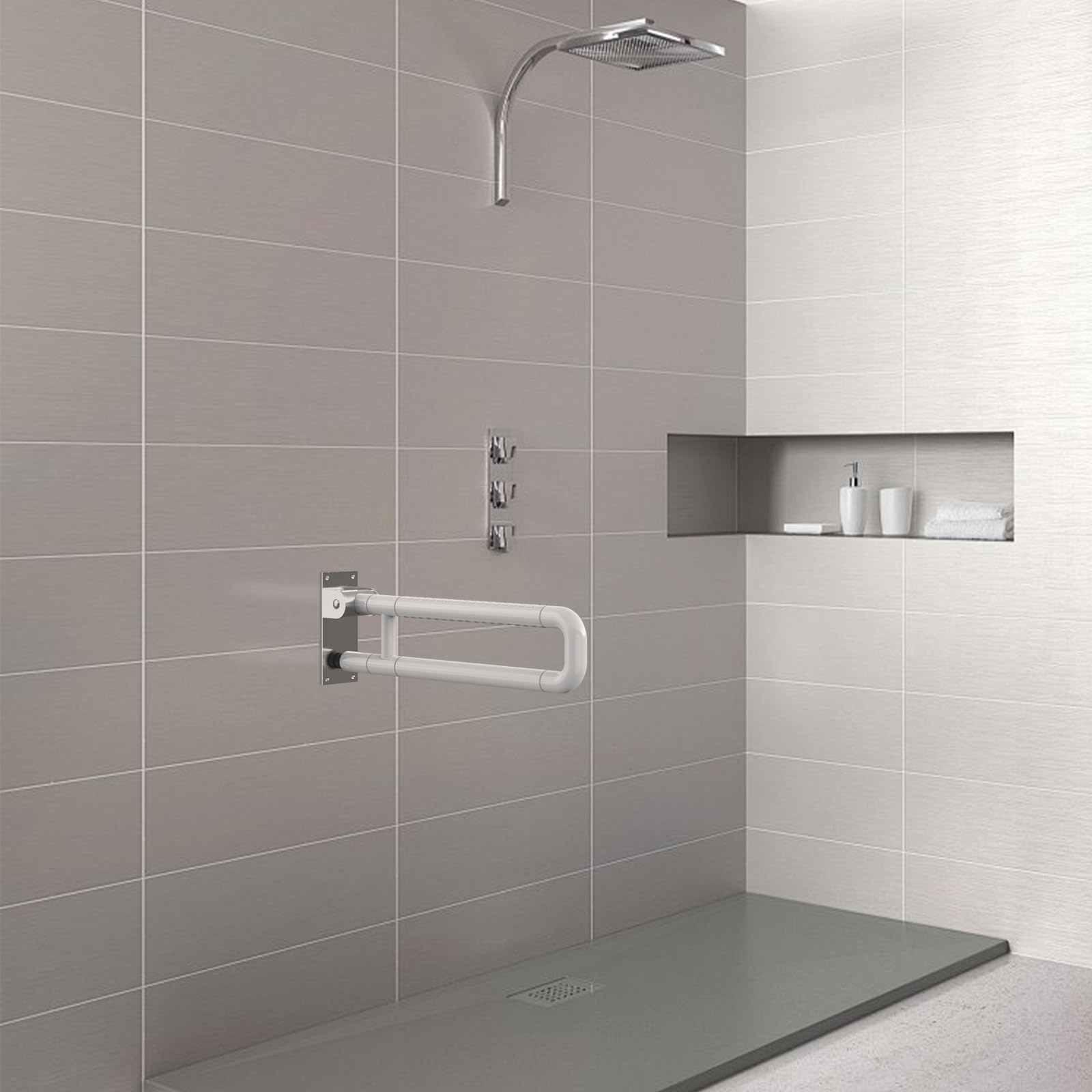 Barra de Apoyo Baño, Mango de movilidad para la Bañera, Baño (75cm) | Baranda de Baño, SUS 304 mango de seguridad antideslizante con fluorescencia para baño, bañera Antideslizante Durable