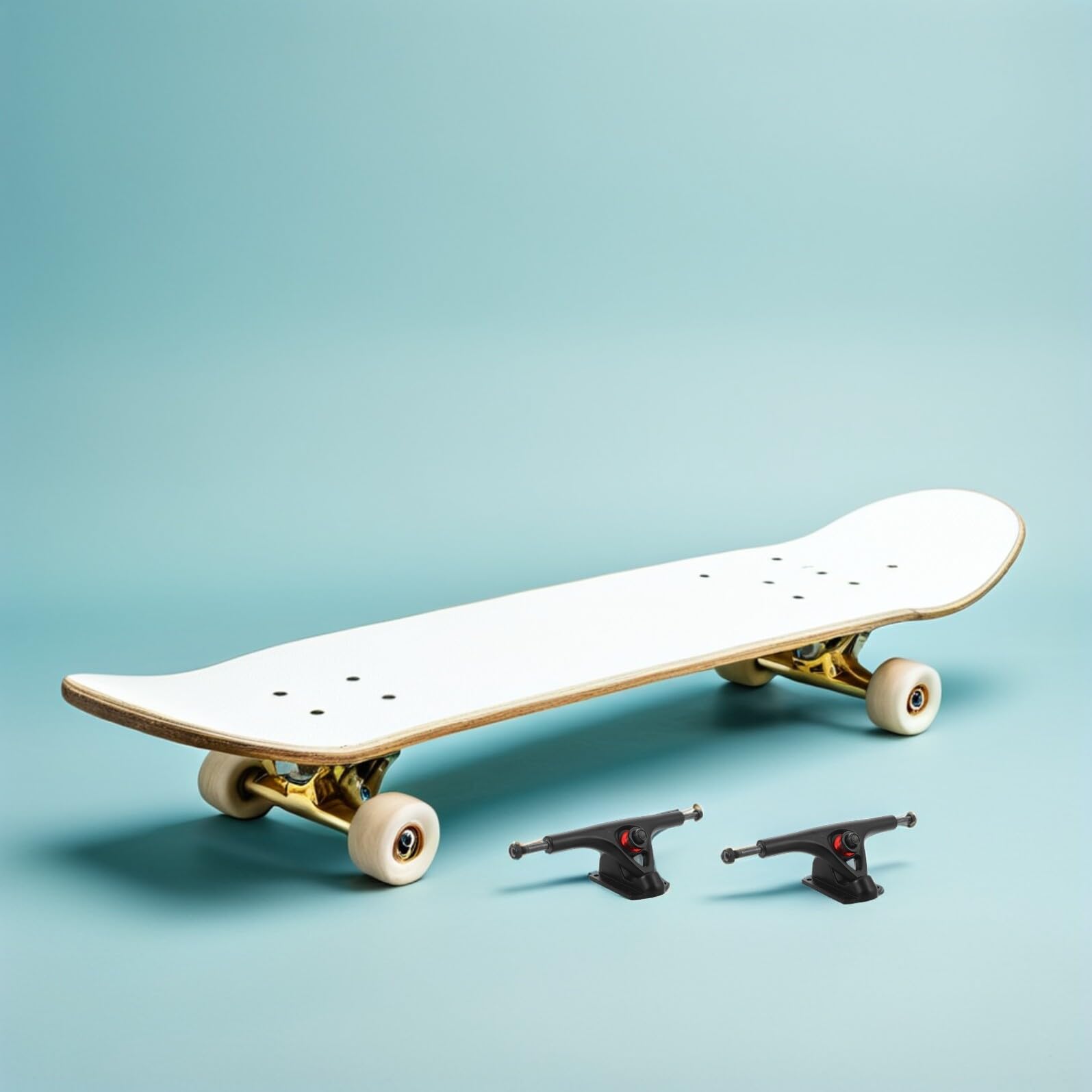 Lot de 2 Set de Trucks de Skateboard Longboard 7 Pouces en Alliage D’Aluminium Haute Résistance Légers et Absorbant Les Chocs Kit de Visserie Inclus pour Cruiser et Street
