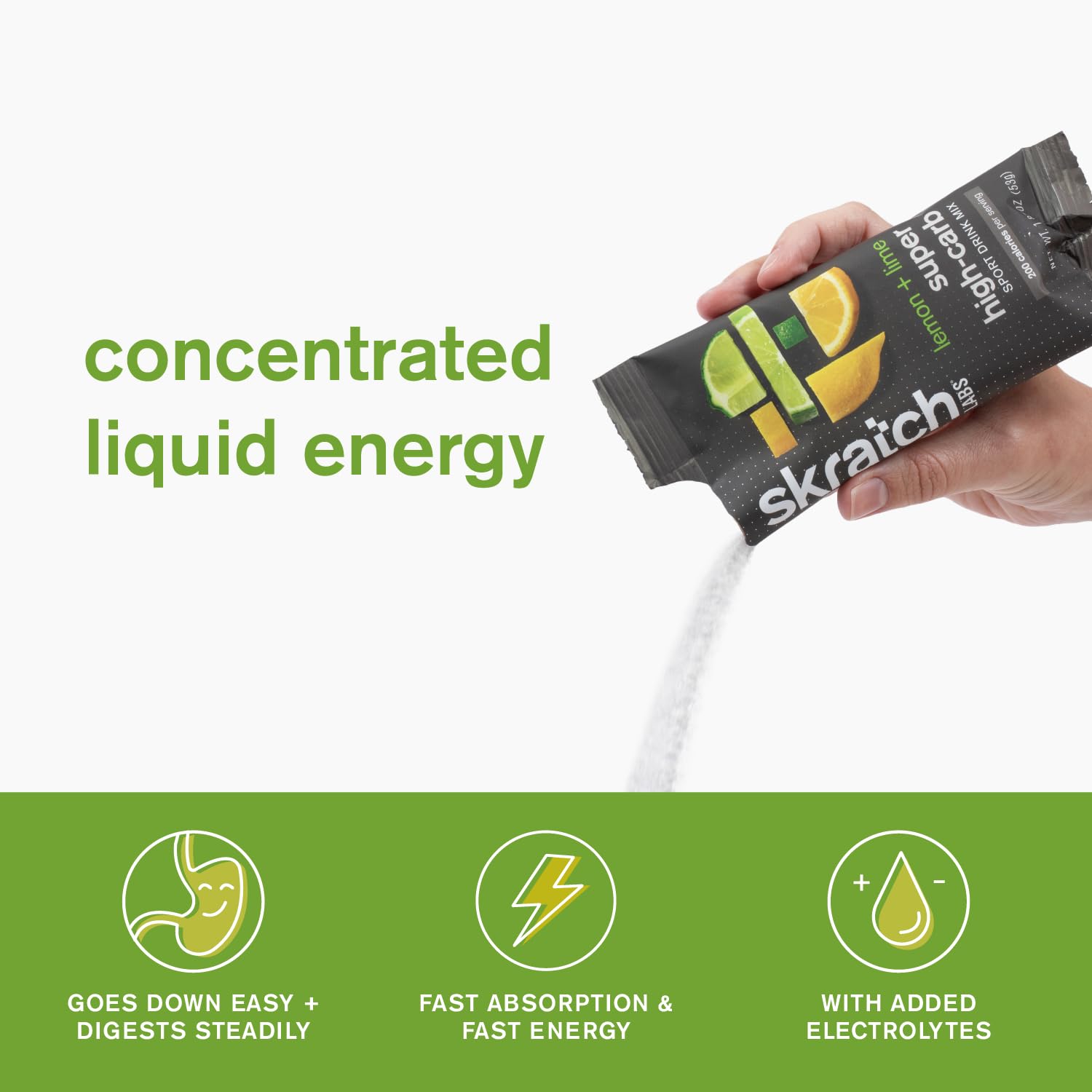 Skratch Labs Super High-Carb Drink Mix Packets - Carbohydrate Powder - Cluster Dextrin and Electrolytes - Endurance Energy- Energy Gel Alternative - Lemon/Lime - 8 Single Serving Packets - Non-GMO