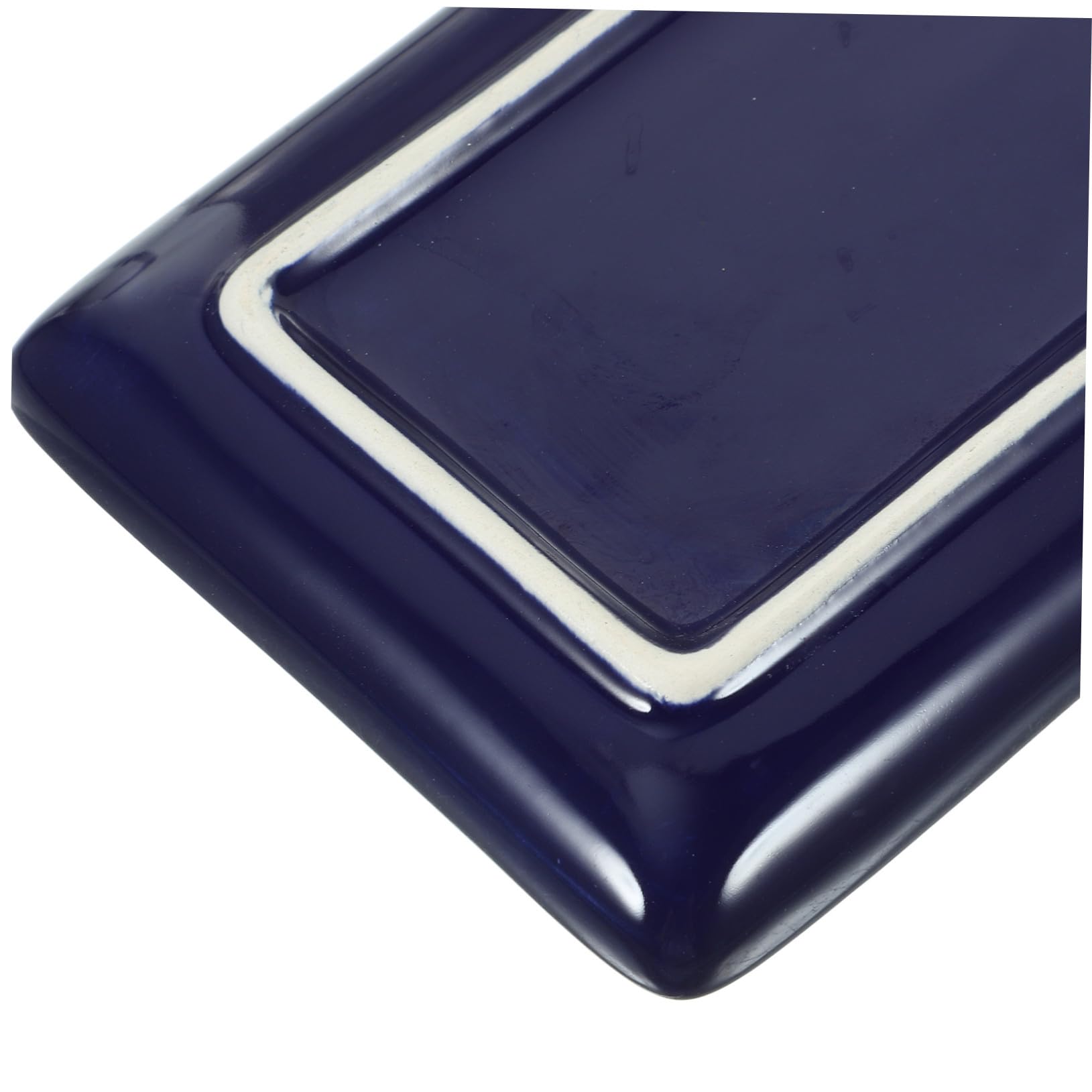 Beurrier Bleu en Céramique Style Européen avec Couvercle pour Table