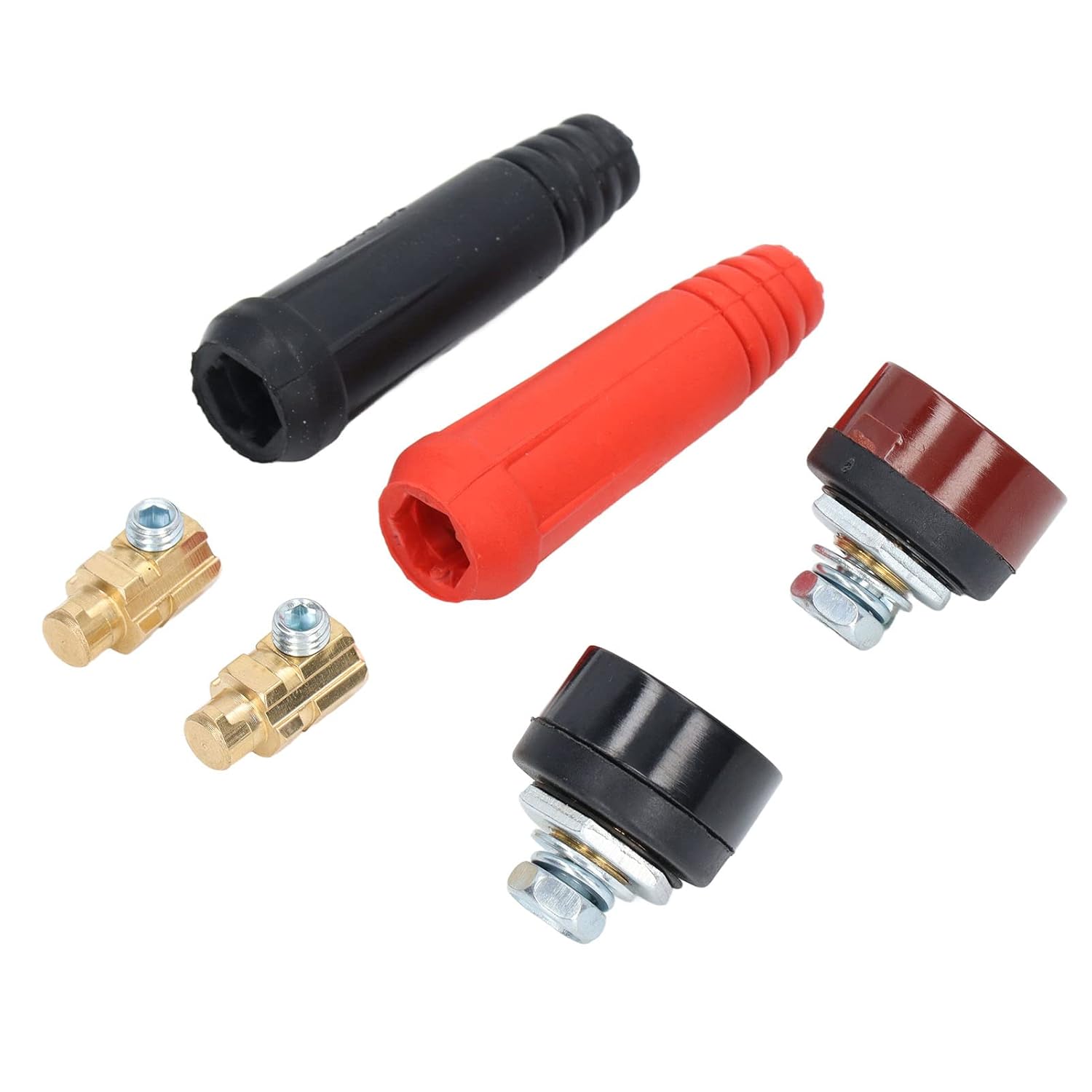 12Pcs Welding Connectors Quick Connect Plug and Socket Set Welding Cable Panel Connector for Power Supply Equipment