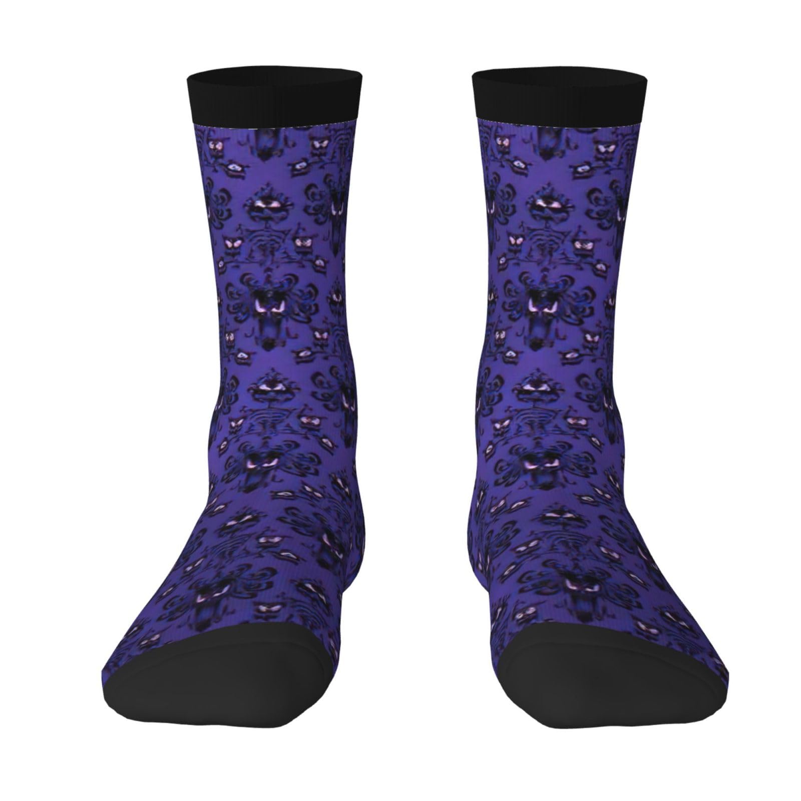 QHWLR Haunted Mansion Print Socks Tube Socks Adult Stocking Sports Socks Are Soft, Stocking Comfortable Stretchy