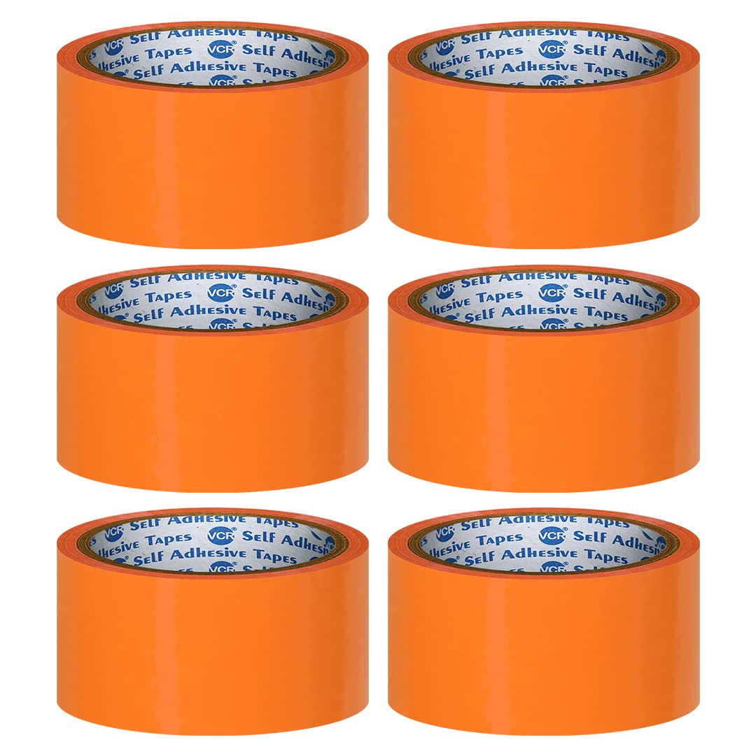 VCR Orange Color Tape - 50 Meters in Length - 48mm / 2" Width - 06 Rolls Per Pack - BOPP Self Adhesive Tape for Arts and Craft use, Box Packing, Office and Home use (B07RXSYWSS) Amazon Price History, Amazon Price Tracker