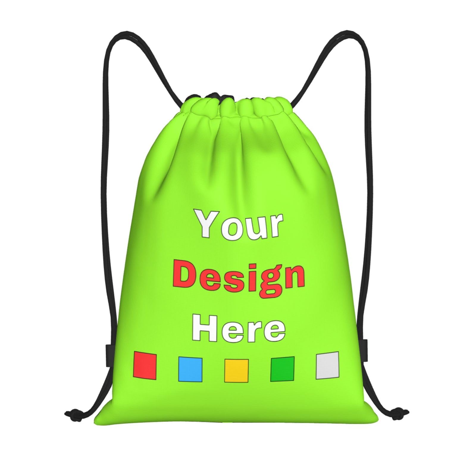 ROHBVMN Personalized Backpack custom Drawstring Bag for Men and Women, Travel Backpack, Swimming Bag, Cinch Bag add Your Logo, Ideal for Sports, Training, and Waterproof Drawstring Bag