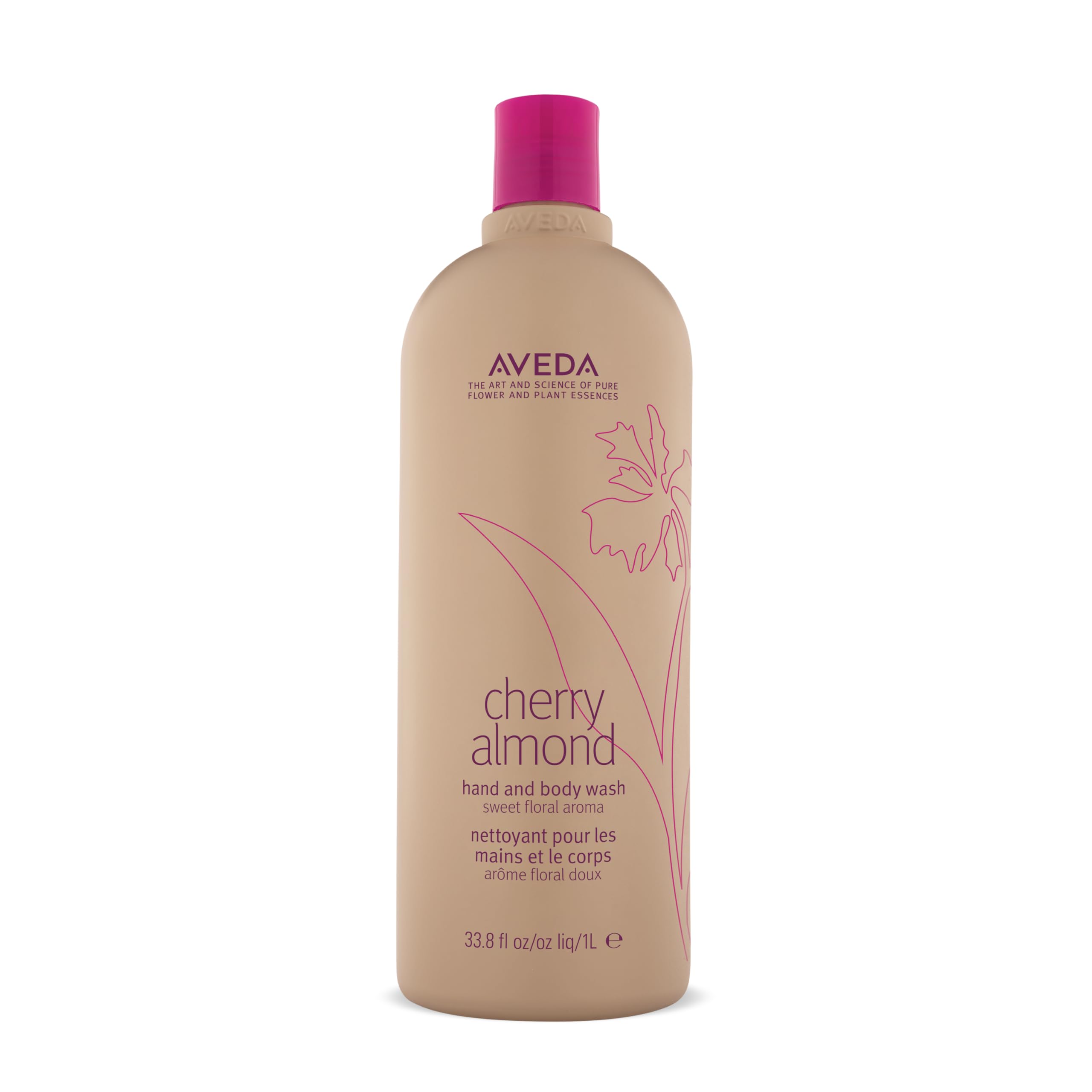 Aveda Cherry Almond Hand & Body Wash |with Sweet Almond Oil, Cherry Blossom Extract | Sweet Floral Aroma of Tonka Bean, Certified Organic Orange, Ylang Ylang | 97% Naturally Derived*, 1000ml