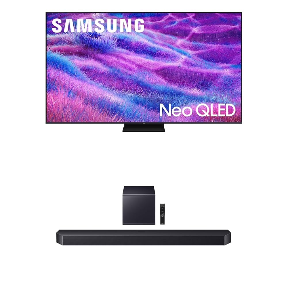 Samsung 85-Inch Class Neo QLED 4K QN80F Series, Vision AI, Mini LED Smart TV (2025 Model, 85QN80F) Neo Quantum HDR + Samsung Q-Series Soundbar HW-Q900F 7.1.2 ch Subwoofer (2025 Model)