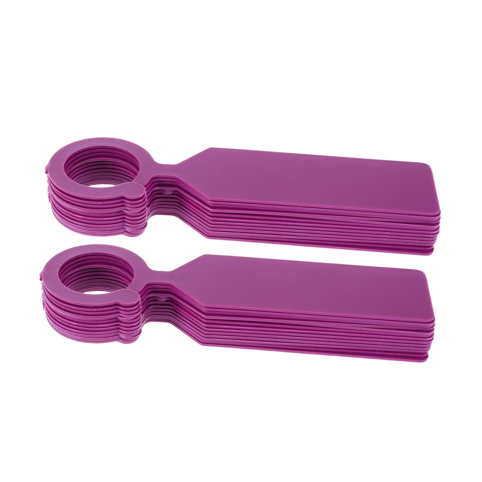 VICASKY Nursery Garden Labels 100pcs Plastic Plant Markers Ringbuckle Plant Tags for Easy Identification Decorative Tags for Outdoor Use