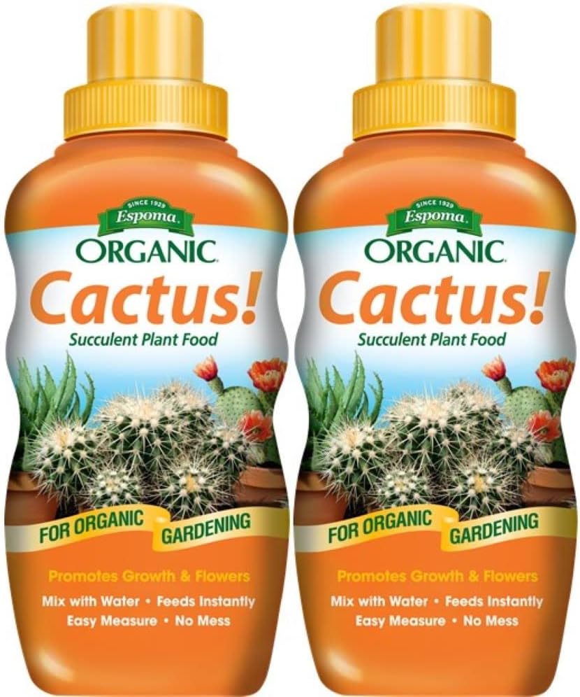 Organic Cactus! Plant Food, Natural & Organic Fertilizer for all Cactus, Succulents, Palm, and Citrus both indoors and outdoors, 8 oz, Pack of 2