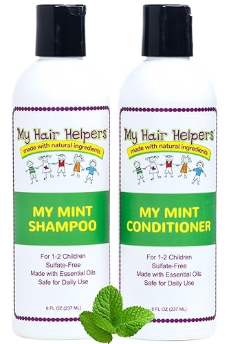 Champú y acondicionador para la prevención de piojos que mata piojos y huevos para niños aceite esencial de menta uso diario para deshacerse de