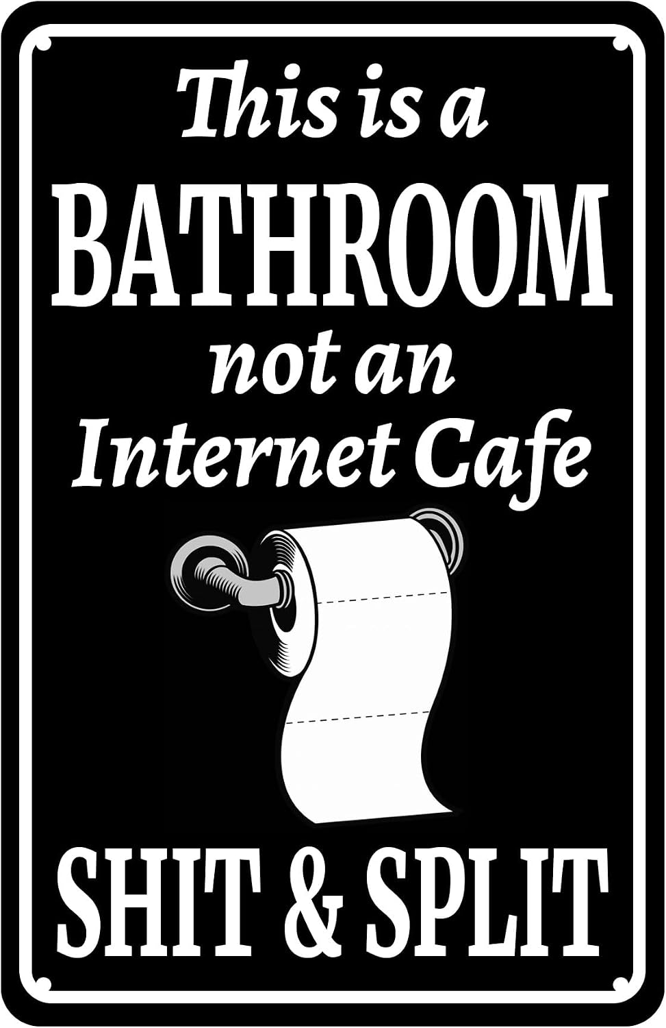 Amazon.com: Funny Bathroom Metal Signs Vintage Tin Signs Bathroom Wall ...