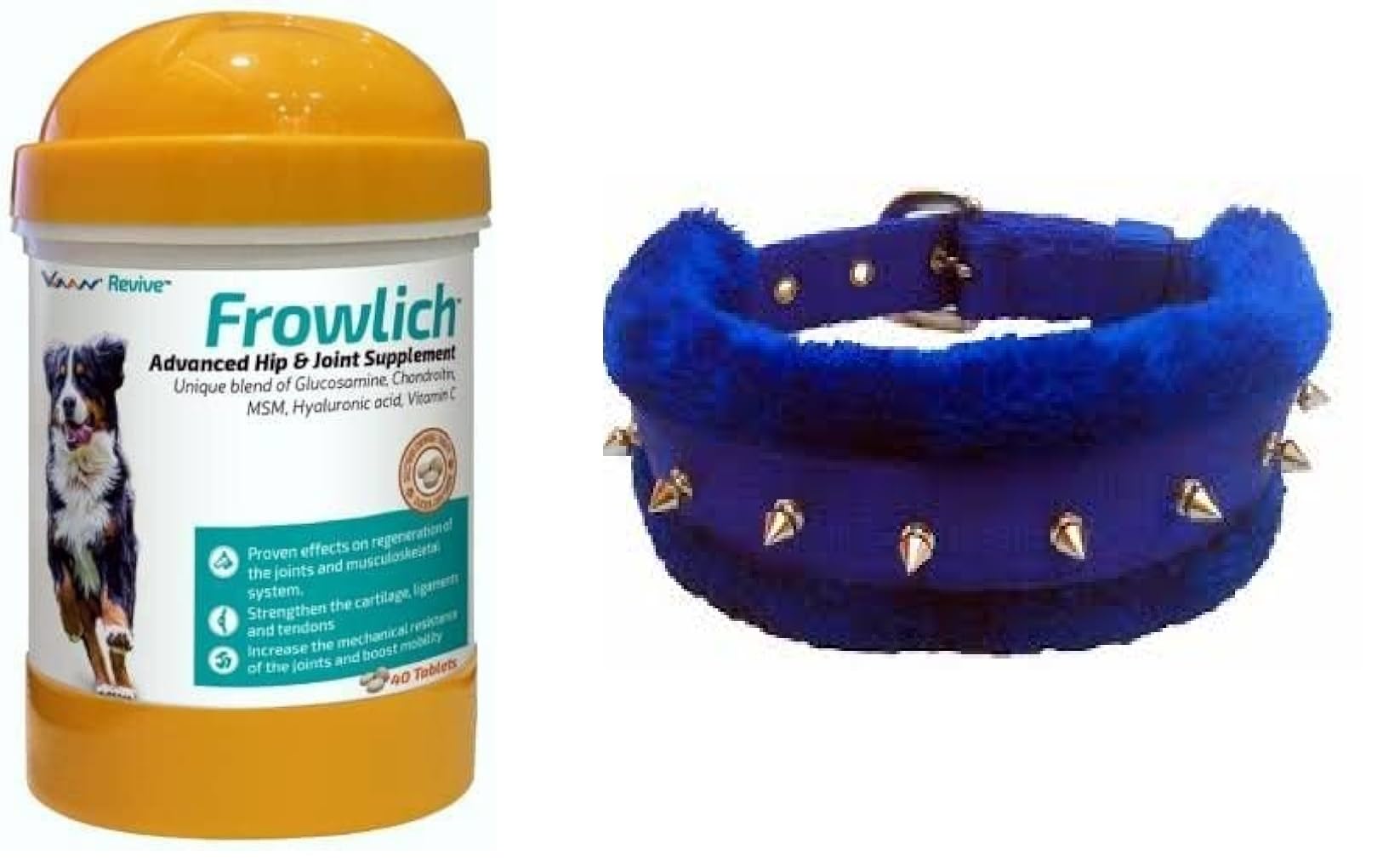 DC-Fly Frowlich Advanced Hip & Joint Supplement for Dogs 40 Tablets with Pack of Leash Collar Set Multicolor -1 (B0B86GBFFD) Amazon Price History, Amazon Price Tracker