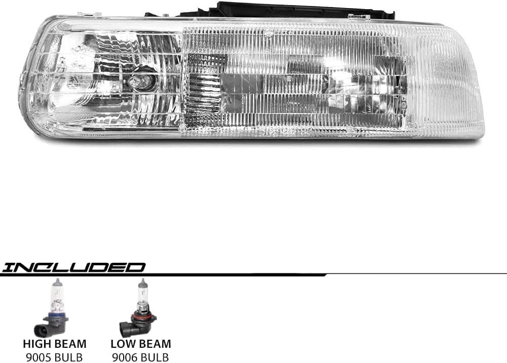 EPIC LIGHTING Halogen Replacement Spec Headlights Signal Lights Fog Lights Compatible with CHEVROLET 99-02 SILVERADO 00-06 SUBURBAN TAHOE - 6-Piece Combo