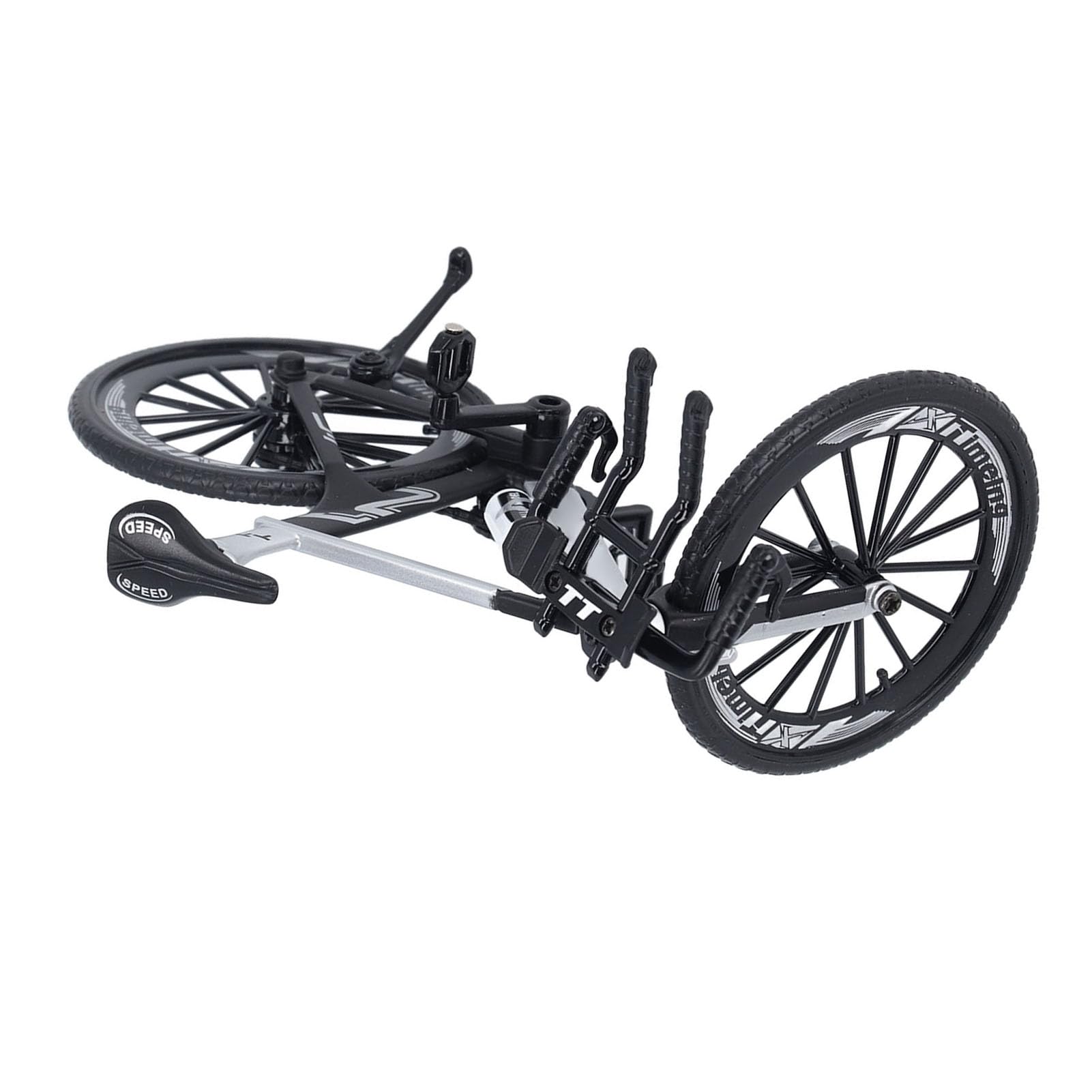 Keenso Mini Bicicleta de Carretera, Modelo de Bicicleta de Metal, Decoracin de Escritorio, Manualidades para Amantes del Ciclismo (en y Negro
