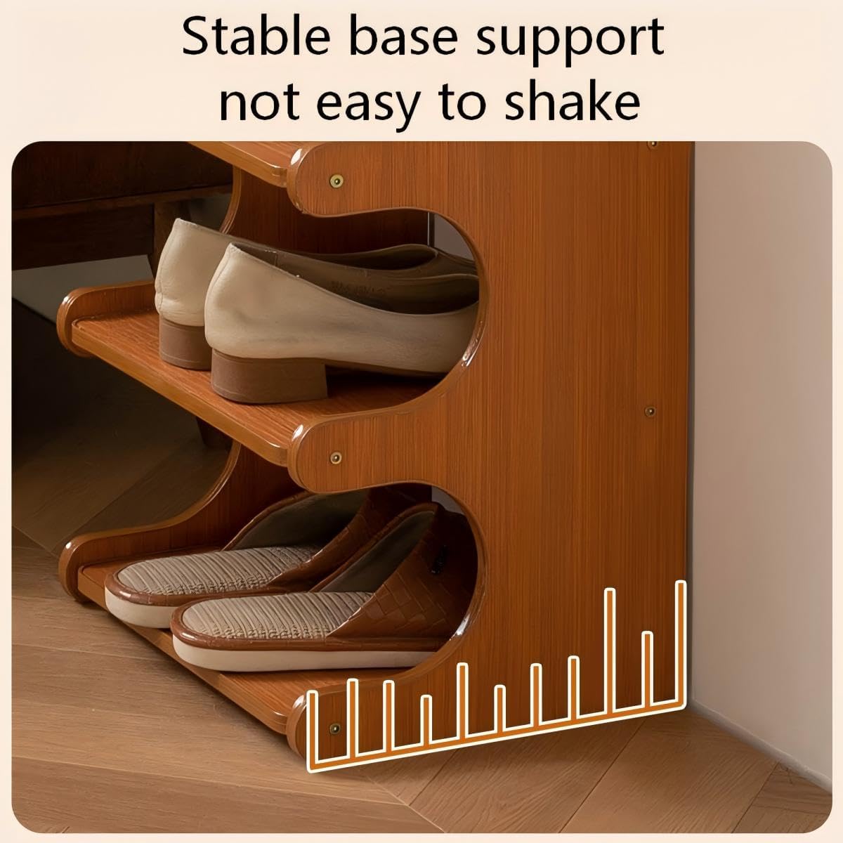 Narrow Shoe Rack for Entryway,Corner Shoe Rack— Wooden, Freestanding, Multi-Tier Shoe Storage Units Suitable for Entryways, Hallways, Bedrooms, Living Room Corners, and Compact Spaces(8th Floor)
