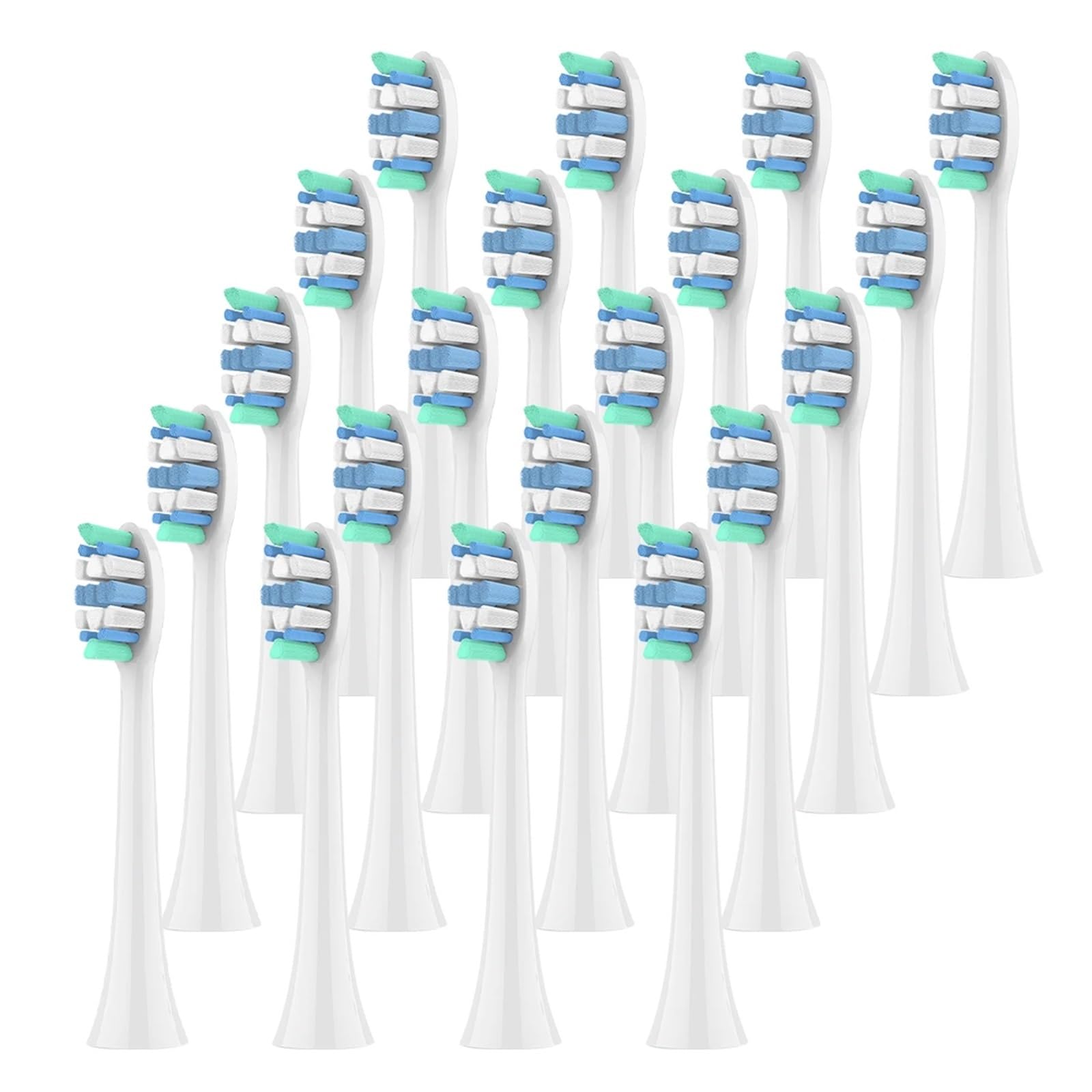 Cabezales de cepillo dientes, 4100 6500 6100 | Accesorios de recambio de cerdas suaves for múltiples modelos de cepillos de dientes de uso diario(20 Pcs)